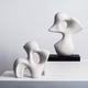 thumbnail image 1 of 2 piezas modernas estatuas de para de Centerpeice, escultura de estatua de cerámica irregular abstracto para decoración BLESIY escultura abstracta, 1 of 7