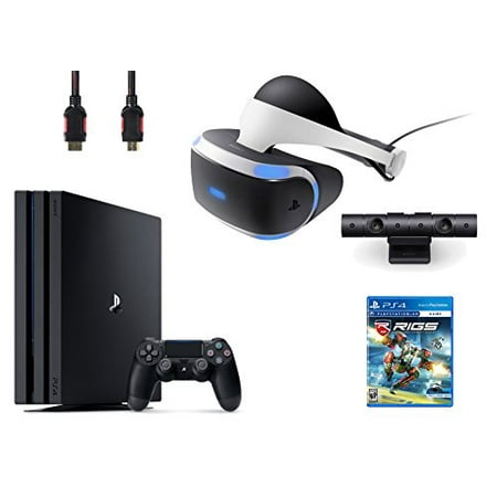 PlayStation VR Bundle 4 Items:VR Headset,Playstation Camera,PlayStation 4 Pro 1TB,VR Game Disc RIGS Mechanized Combat (Best Vr Camera Rig)