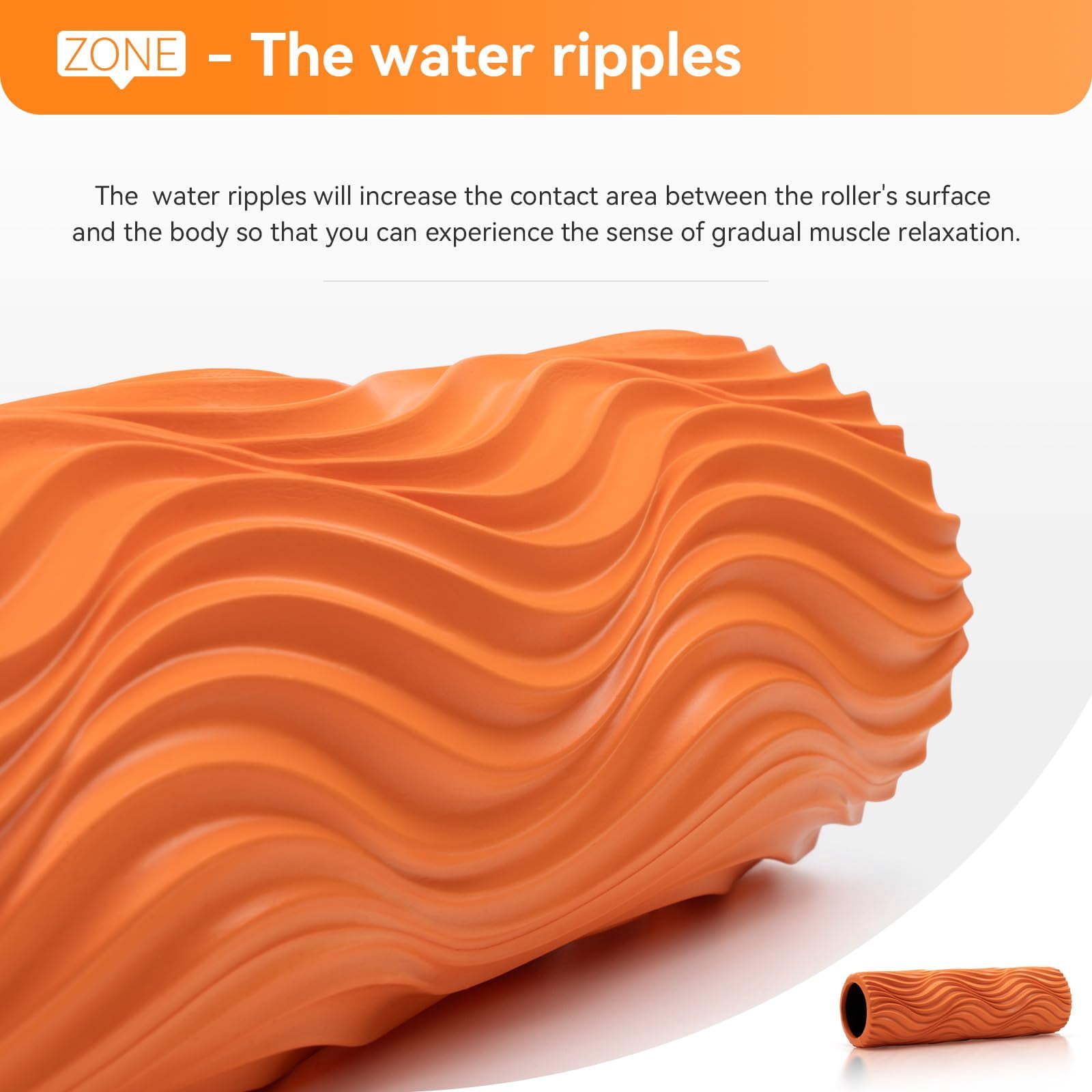 Foam Roller - Massage For & Stretching Wide Wave Textured Deep Pilates Yoga  Athletics Fitness Exercise Whole Body