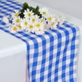 thumbnail image 3 of BalsaCircle 14" x 108" Gingham Checkered Table Runner Party Linens Blue, 3 of 5