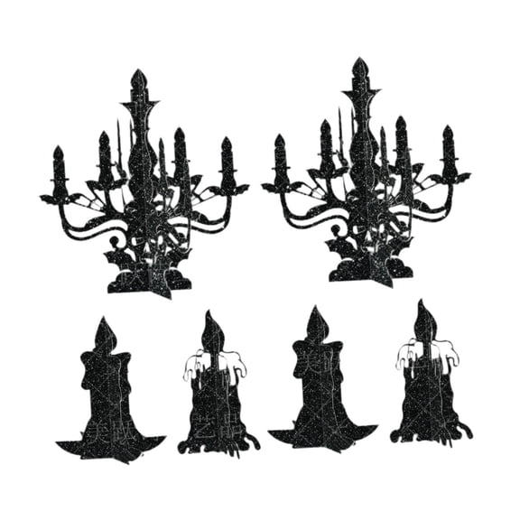 Esquirla 6 Pieces Halloween Candle Holders 3D Candle Holder Halloween Decor Candelabra Unique Halloween Decoration Candlestick Holders