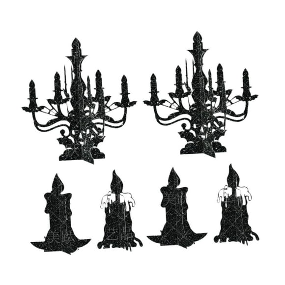 Lipstore 6 Pieces Halloween Candle Holders Candelabra Paper Table Centerpiece Decorations