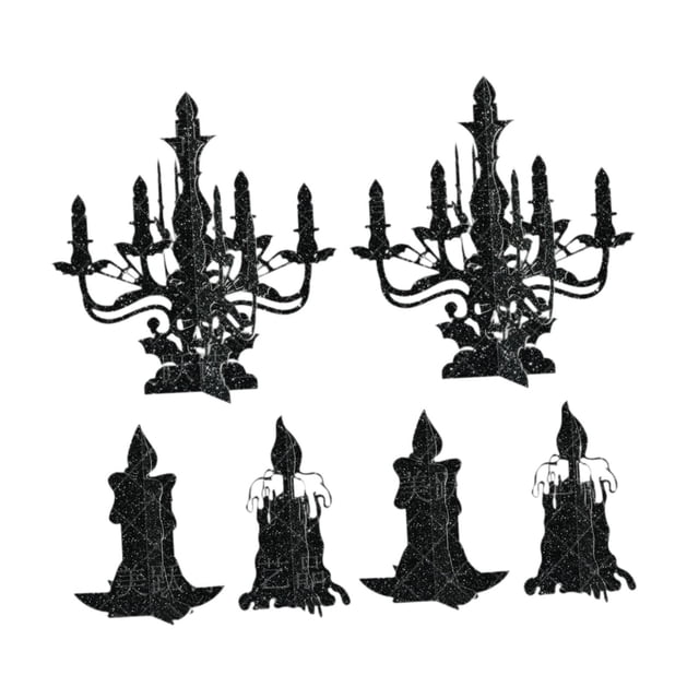 6 candelabros de Halloween, adornos para candelabros, accesorios para mesa, decoración de Halloween, candelabro 3D, decoración para fiestas