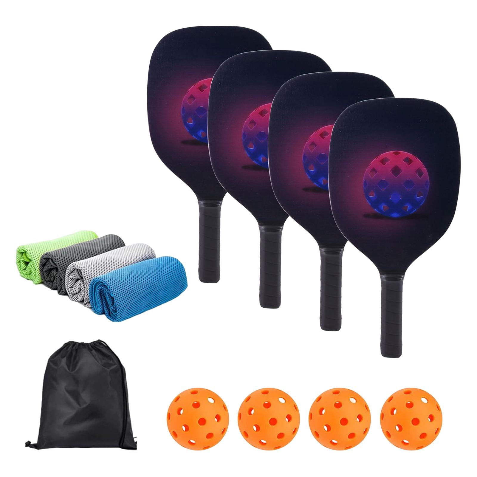 harayaa Pickleball Paddles Set Rackets 4 Balls Lightweight 1 Carry Bag for Men Beginners 4 Racket Set