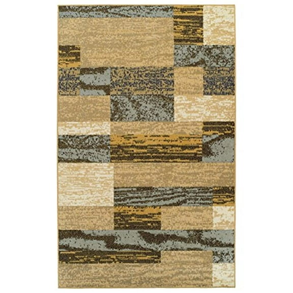 BNM Rockwood Area Rug or Runner, 8' x 10', Light Blue-Beige