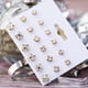 thumbnail image 3 of Pendientes para mujer, regalos para mujer, pendientes de perlas con incrustaciones de diamantes y flores, joyería para mujer, regalo, pendiente de aleación, 3 of 5