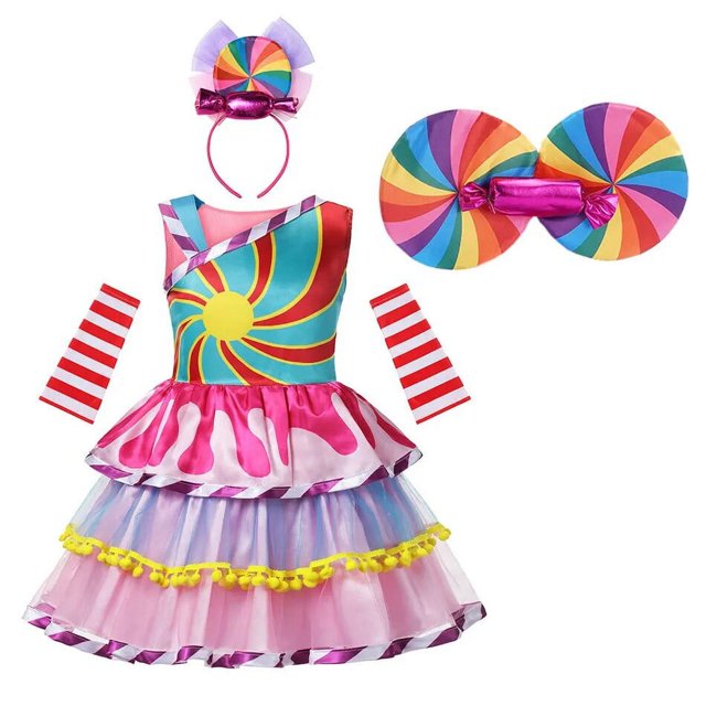 Disfraz de cosplay de Navidad para bebés y niños, vestidos de dulces de Papá Noel con sombrero, ropa de Año Nuevo para niños, regalos de fiesta de navidad
