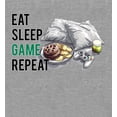 thumbnail image 4 of Eat Sleep Game Repeat Youth Heather Gray Jogger Pants-Medium, 4 of 4