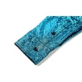 thumbnail image 5 of HXWCHs Men's formal Dress Shirt with Sequins Butofns and Glitter Lapel for Business Casual Work Party Attire M Mint Green, 5 of 7