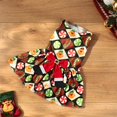 thumbnail image 2 of FOCUSNORM Robe de Noël pour Animaux de Compagnie Nœud Mignon Imprimé Bonbon Costume Accessoires de Coiffure pour Chien Chat, 2 of 9