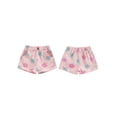 thumbnail image 2 of Douhoow Summer Toddler Girls Floral Denim Shorts 0-4T Kids Elastic Waist Strawberry Print Jeans Shorts with Pockets, 2 of 9