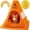 Orange, variant on Caution Bad Cat Bed, Funny Cone Enclosed Cat Bed with Zipper, Soft Fleece Cozy Cat Cave House with Detachable Washable Cushion, Warm Hideout Pet Bed