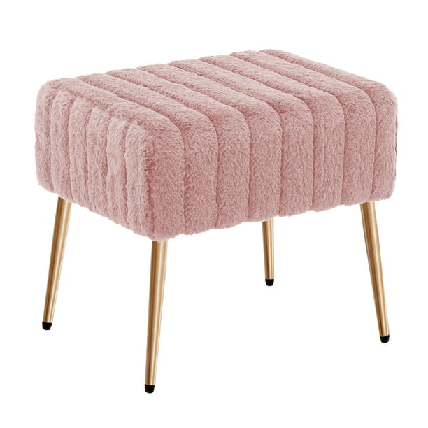 Duhome Elegant Lifestyle Modern Faux, Furry Vanity Stool Cover