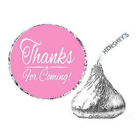 Zippo Lighter Candy - 216ct Light Pink Thanks for Coming Party Favor Hersheys Kisses Candy Decoration Stickers / Labels