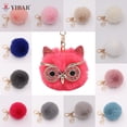 thumbnail image 1 of Girl Cute Sequin Ears Owl Keychain Fluffy Artificial Rabbit Hairy Pom-pom Keychain Women's Shoulder Bag Owl Pendant Key RingAs pic16 He Qiyong unisex, 1 of 1
