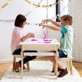 thumbnail image 5 of Wildkin Kids Arts and Crafts Table Set for Boys and Girls, Mid Century Modern Design Craft Table Includes Two Stools, Paper and Storage Cubbies Underneath Helps Keep Art Supplies Organized (White), 5 of 5