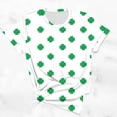thumbnail image 4 of Meichang T-Shirts pour Femmes de la Saint-Patrick Imprimé Trèfle Vert Manches Courtes Col Rond Ample, 4 of 5