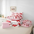thumbnail image 6 of Homewish Red Bowknot 7-Piece Twin Bedding Sets for Children Kids,Merry Christmas Bedding Comforter Set,Xmas Candy Cane Breathable Sheet Sets,Ultra Soft Home Decor,Reversible, 6 of 8