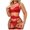 Red, variant on Women Lingerie Set Lace Backless Sleepwear Teddy Lingerie Set Valentine Day Wedding Night Comfortable Soft Wireless Bra and Thong Set