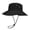Black, variant on Extra Wide Brim Sun Hat for Men Women, Quick Dry Bucket Cap with Breathable Vents, Adjustable Wind Cord Snap Flip Brim for Fishing Hiking Travel