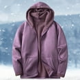 thumbnail image 2 of Men's Winter Lined Hooded Jacket Warm Thick Padded Zipper Casual Sweatshirt Cardigan for Outdoor Comfort, 2 of 2