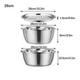 thumbnail image 2 of allowith Multifunctional Stainless Steel Basin, Multifunction Stainless Steel Basin with Grater 3 in 1 Vegetable Cutter for Kitchen, Vegetable Slicer Grater Strainer and Drain Basket, 2 of 5