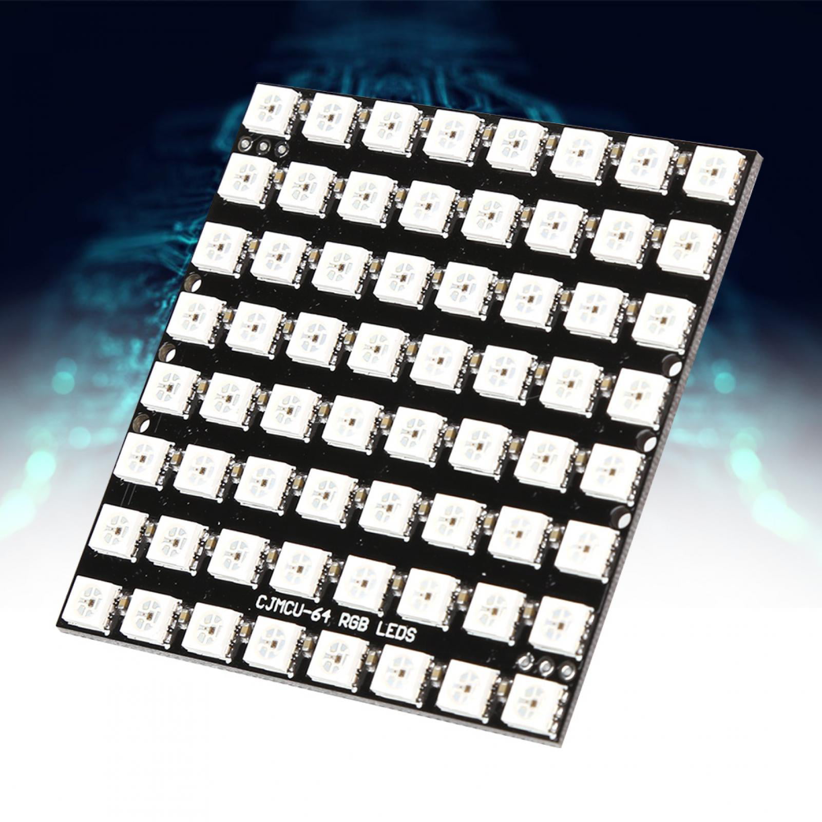 Low Power Consumption LED Development Board,8x8 LED Board,64Digit LED Development Board,LED Development Board with Built-in Full Color Driver WS2812 5050 RGB LED 5VDC,high Brightness 