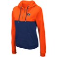thumbnail image 2 of Women's Colosseum Orange/Navy Auburn Tigers Aidan Lightweight Half-Zip Hoodie, 2 of 3