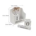 thumbnail image 2 of BESTYASH 2Pcs Wooden Block Calendar Elegant European Design Perpetual Calendar for Desk, 2 of 7