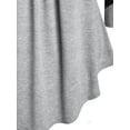 thumbnail image 4 of Camiseta Asimétrica Recortada Dos Tonos Tamaño Plus Rosegal  Mangas largas de talla grande, 4 of 5