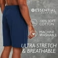 thumbnail image 4 of Essential Elements Men's Pajama Shorts - 3 Pack Sleep Shorts - 100% Cotton Shorts, Sleeping Shorts for Men X-Large, Black, 4 of 8