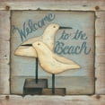 thumbnail image 2 of Lewis, Kim 26x26 White Modern Wood Framed Museum Art Print Titled - Welcome to the Beach, 2 of 4
