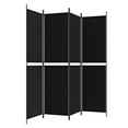 thumbnail image 3 of vidaXL 4-Panel Room Divider Black 200x200 cm Fabric, 3 of 5