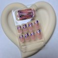 thumbnail image 3 of Acrílico cuadrado Blruyci de Press on Nails, color rosa claro, 24 unidades, 3 of 7