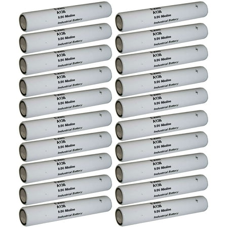 20x Exell A136 Alkaline 9V Battery 6LR50, EN136A, PC136A
