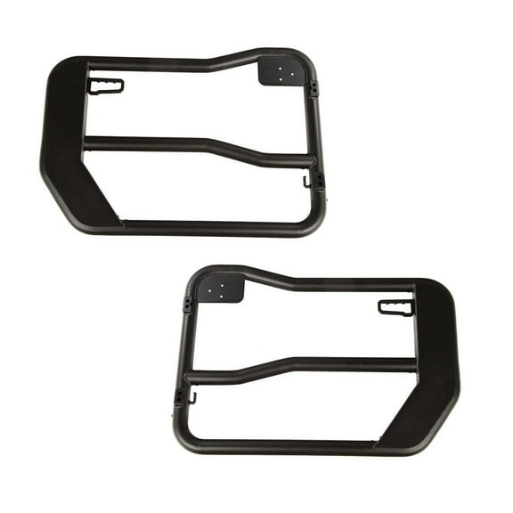 Rugged Ridge by RealTruck Fortis Tube Doors For Wrangler JLU & Gladiator JT | Front, w/ Mirrors | 11509.15 | Compatible with 2018-2024 Jeep Wrangler JL; 2020-2024 Jeep Gladiator JT