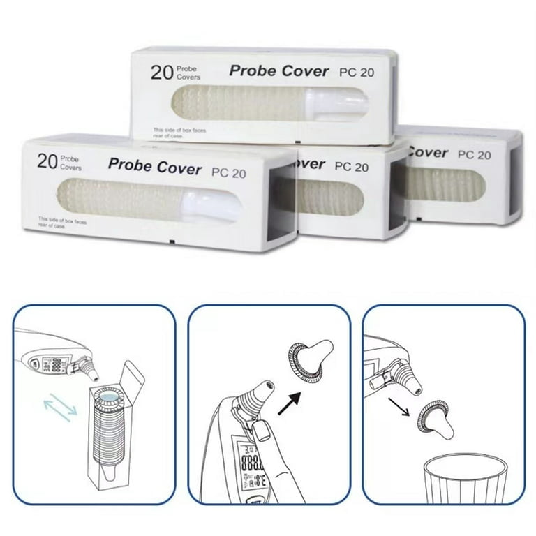 200pcs Ear Thermometer Probe Covers, Lens Filters， Refill Covers for All  Braun Thermometer Models Digital Thermometers Disposable Covers 