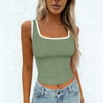 thumbnail image 2 of Women's Ribbed Tank Tops，Scoop Neck Tank Top Sleeveless Tank Tops For Women Cotton Tank Top Women Basic Slim Fit Workout Shirts Summer Tank Tops Cotton Ribbed Fitted Tank Top, 2 of 4