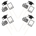 thumbnail image 1 of OULII 12pcs Graduation Flower Centerpiece Sticks Grad Centerpieces for Tables Black Paper Decoration, 1 of 7