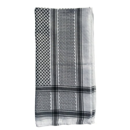 Palestinian Scarf - MuslimClothing® Black White Keffiyeh Muslim Arafat Scarf Shemagh 120x120cm