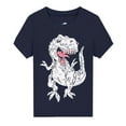 thumbnail image 5 of QEFJNO Little Boy 2PCS Snug Fit Glow-in-the-Dark Pajamas Toddler Kids Halloween Dinosaur Pjs Cotton Short Sleeve Sleepwear 8 Years, 5 of 6