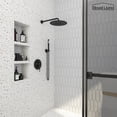 thumbnail image 3 of Boyel Living 10 in Shower System Wall Mounted Rain Shower Head with Handheld Shower Two-function copper Bathroom Shower Set Matte Black, 3 of 9