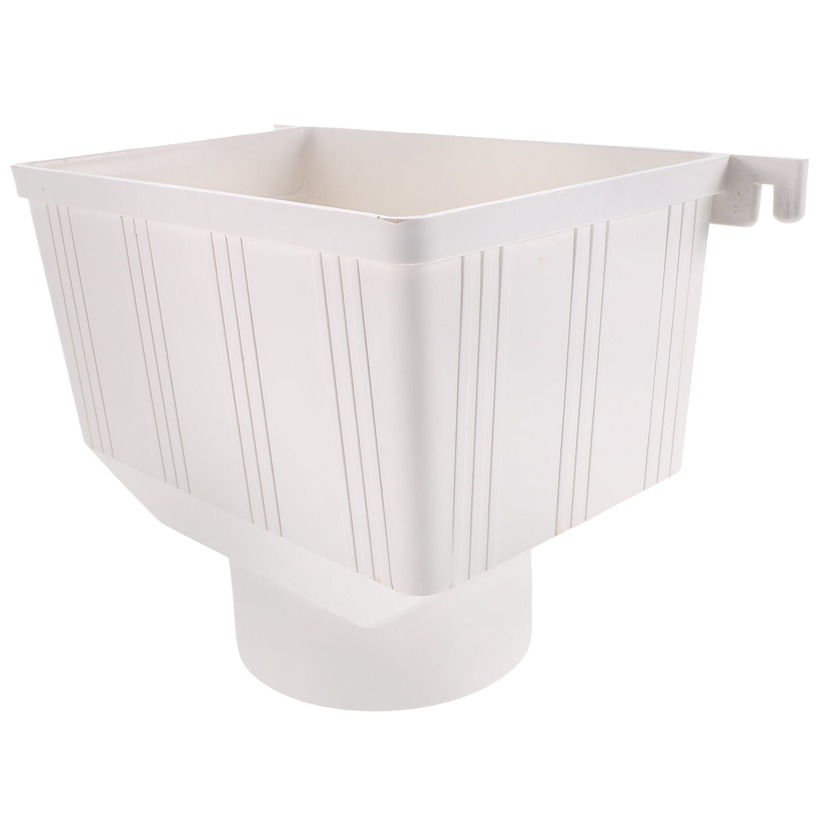 Baluue White Plastic Rain Gutter Connector Set for Rainwater Collection and Outdoor Water Management