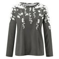 thumbnail image 3 of OKSALE Lace Patchwork Shirts for Women 3/4 Sleeve Blouses Casual Crewneck Shirt Elegant Sexy Top Soft Comfy Fall Fasion Tops 2025, 3 of 5