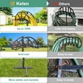thumbnail image 3 of Garden Hose Holder,4 Spikes Water Hose Holder, Freestanding Hose Stand Made of Heavy Duty Steel for Outside Yard Lawn, 3 of 9