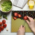 thumbnail image 3 of Ice Cream Cutting Board, Waffle Chocolate Flavor Dessert Delicious Yummy Backdrop Graphic, Decorative Tempered Glass Cutting and Serving Board, Large Size, Dark Brown Mustard, by Ambesonne, 3 of 5