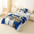 thumbnail image 2 of Homewish Navy Abstract Stripes Twin Comforter Sets,Geometric Artwork Bedding Set,Light Gray Reversible,2pcs,1 Comforter and 1 Pillowcase, 2 of 7