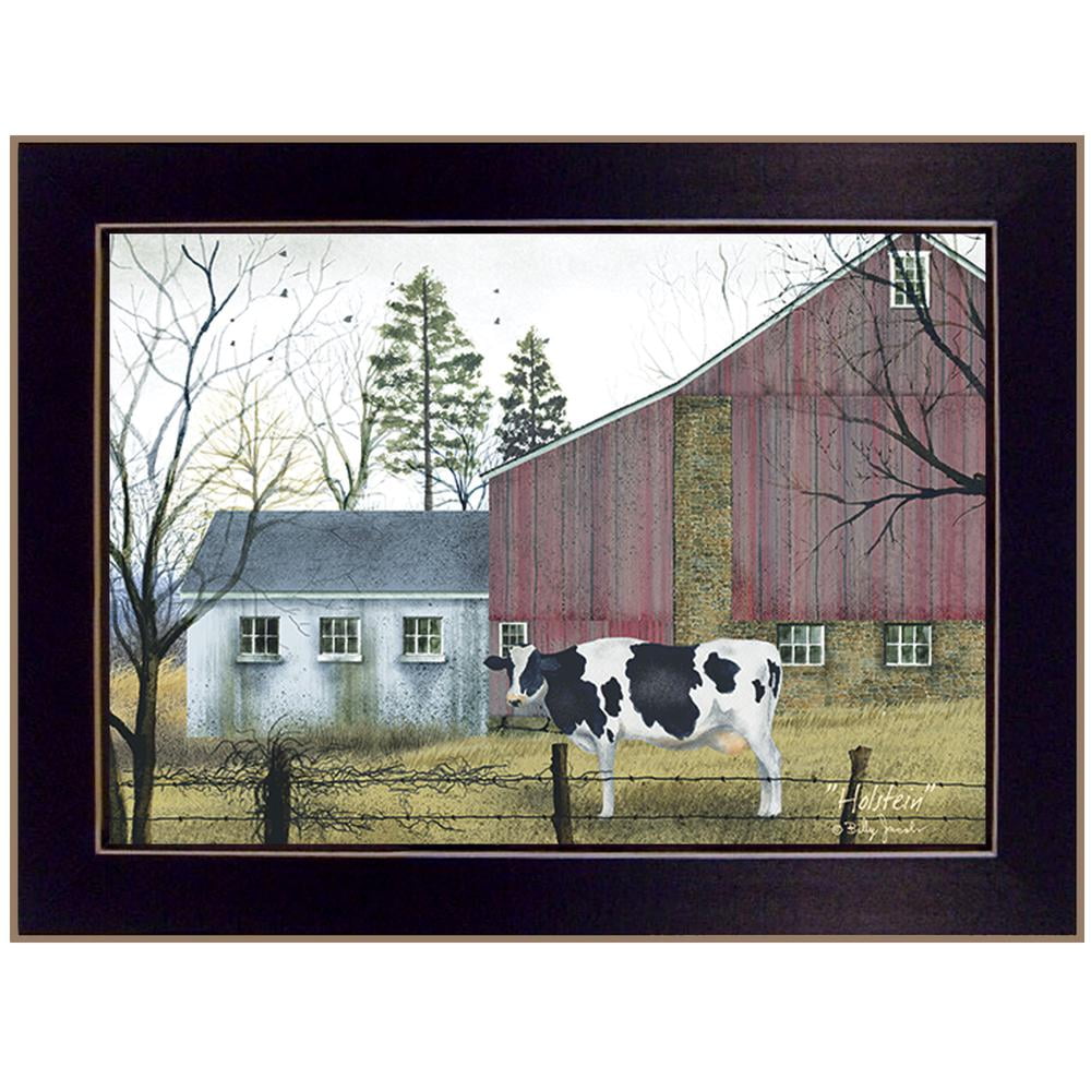 "Holstein" by Billy Jacobs, Ready to Hang Framed Print, Black Frame