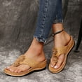 thumbnail image 5 of gakvbuo Summer Slippers For Women Indoor And Outdoor Wide Walking Outdoor SlippersSummer Ladies Flip-Flops Wedge Heel Slippers Sandals Casual Flip Flops Women's Shoes, 5 of 9