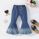 thumbnail image 2 of Odeerbi 1-6 Años Niñas Vaqueros Flamed Raw Hem Pantalones de Denim Pantalones de Longitud Completa, 2 of 9
